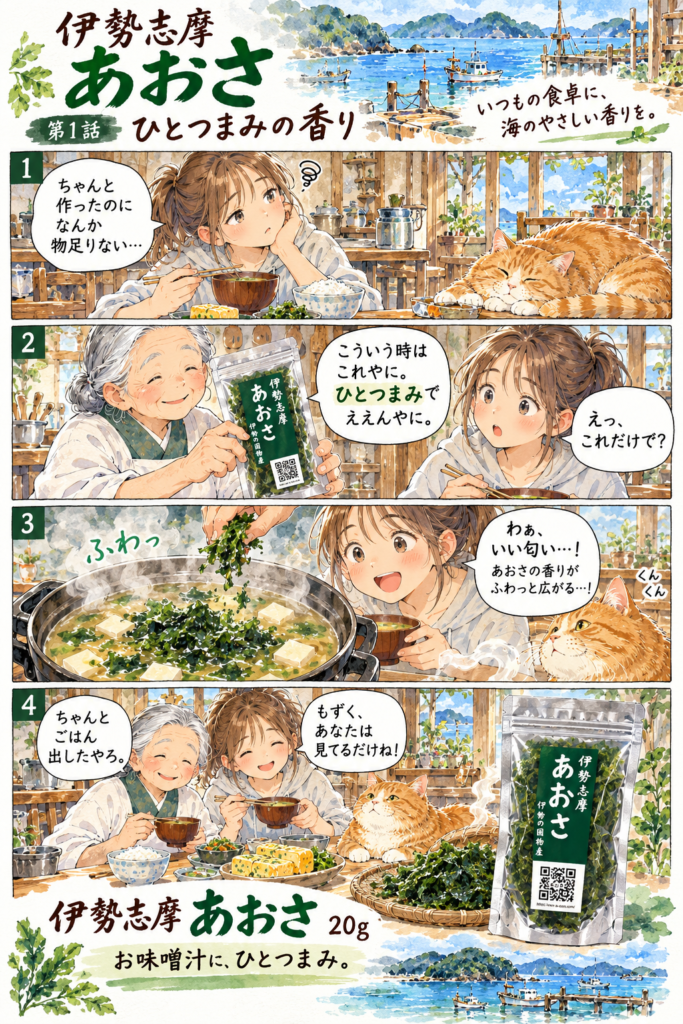 【まんが】ひとつまみの海、食卓の香り